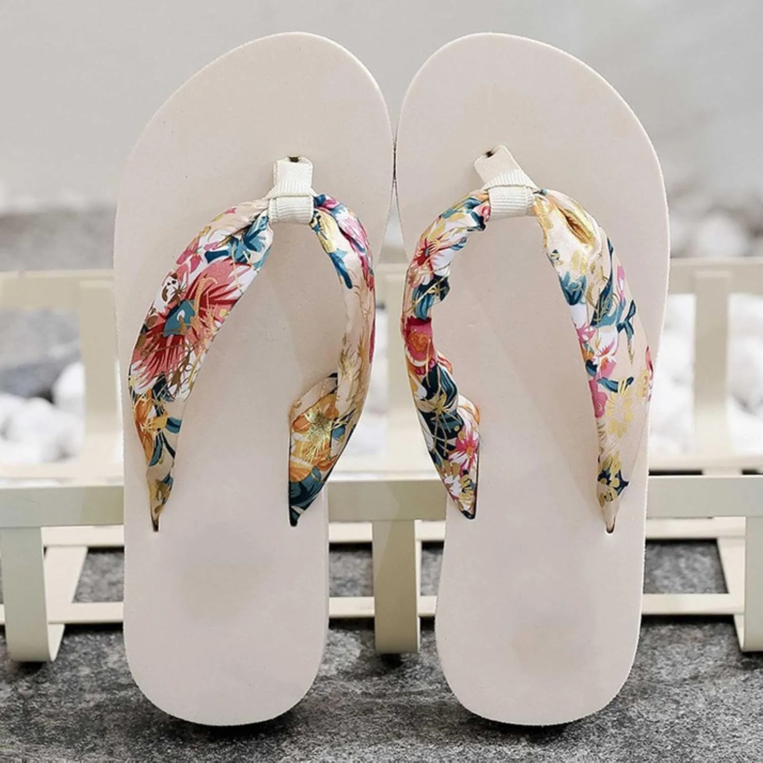 Flip Flops for Women Flat Yoga Mat Thong Sandals Bohemia Summer Beach Slippers Indoor Outdoor Vacation Shoes