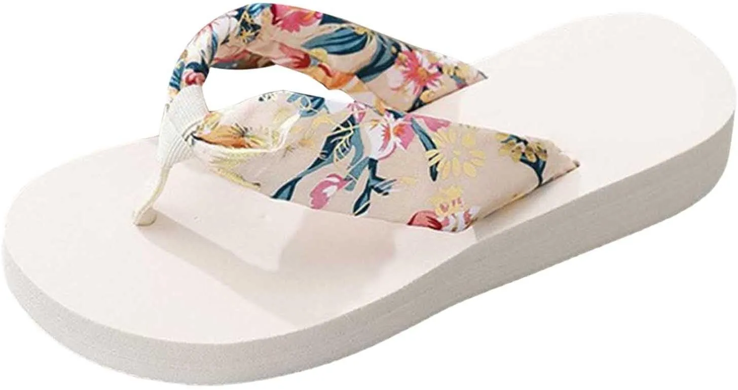 Flip Flops for Women Flat Yoga Mat Thong Sandals Bohemia Summer Beach Slippers Indoor Outdoor Vacation Shoes