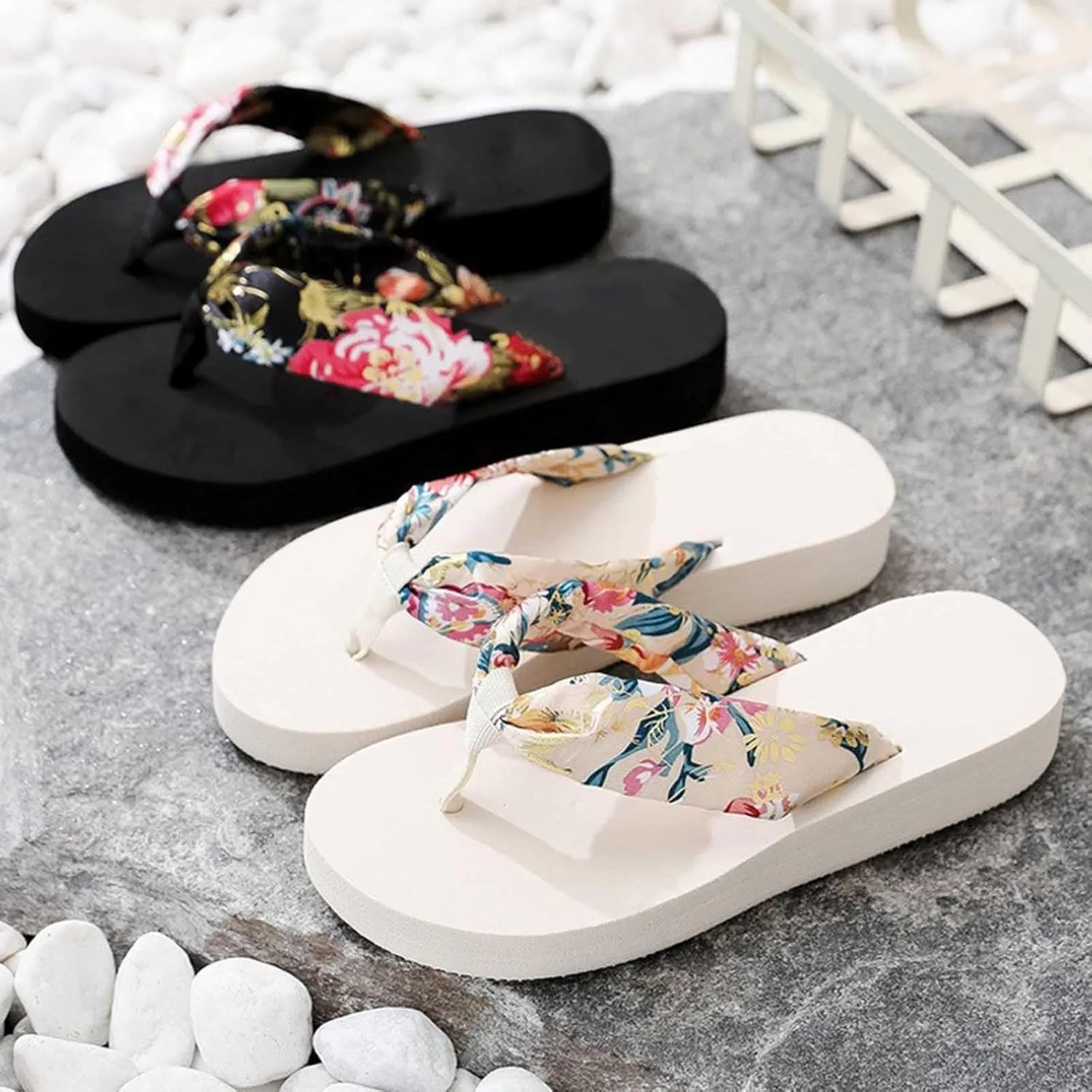 Flip Flops for Women Flat Yoga Mat Thong Sandals Bohemia Summer Beach Slippers Indoor Outdoor Vacation Shoes