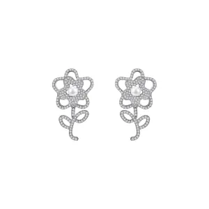 Flowerlace Silver Earrings