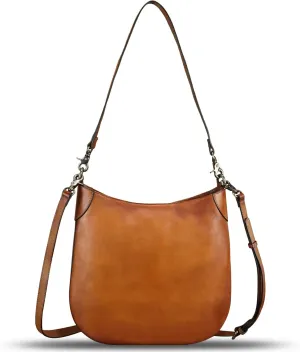 Genuine Leather Shoulder Bag for Women Satchel Handbag Retro Top Handle Bags Handmade Purse Crossbody Purse
