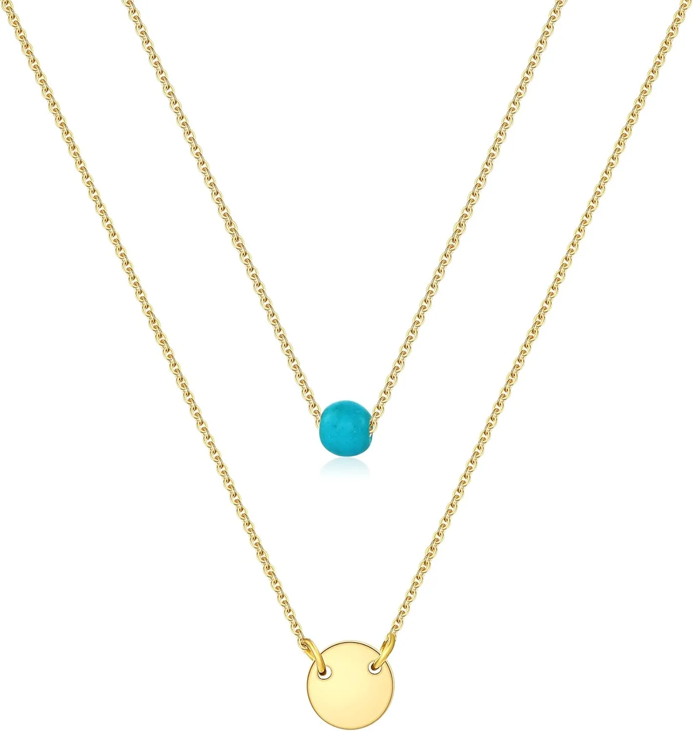 Giftall Dainty Necklaces for Women Layered Necklaces Gold Plated Coin Choker Necklace Women Jewelry