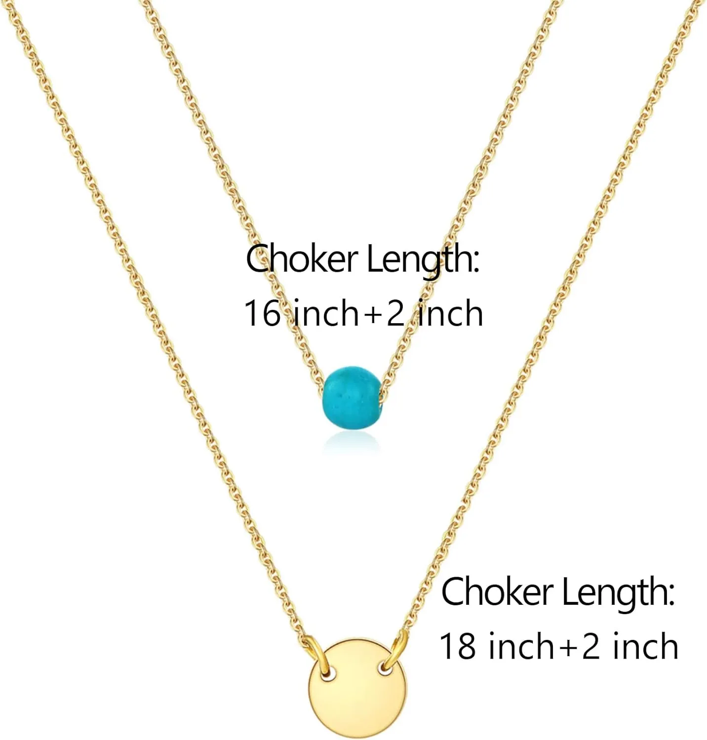 Giftall Dainty Necklaces for Women Layered Necklaces Gold Plated Coin Choker Necklace Women Jewelry