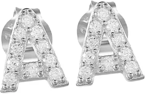 Gold Earring Studs for Women Letter a Diamond Studs Minimalist Fashion Ear Jewelry Metal Earrings