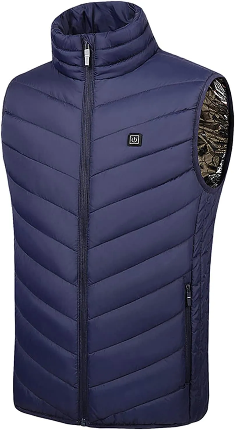 Heated Vest for Men Thermal Jacket Rechargeable Heated Jacket Sleeveless Down Jackets for Women Warm Outdoor Clothing