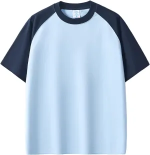 Heavyweight Cotton Tshirt Mens Oversized Vintage Baseball Raglan T Shirts Short Sleeve Classic Athletic Sports Plain Gym Tees