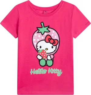 Hello Kitty Girls' T-Shirt - Short Sleeve Graphic T Shirts for Girls (4-12)
