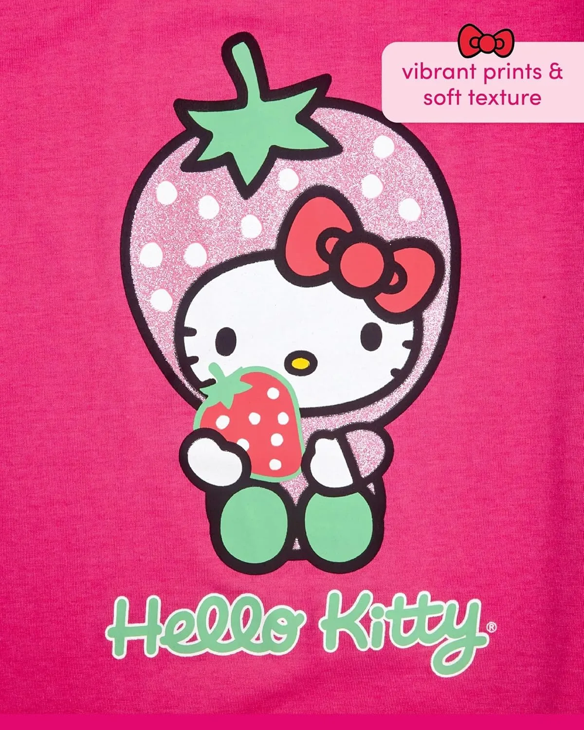 Hello Kitty Girls' T-Shirt - Short Sleeve Graphic T Shirts for Girls (4-12)