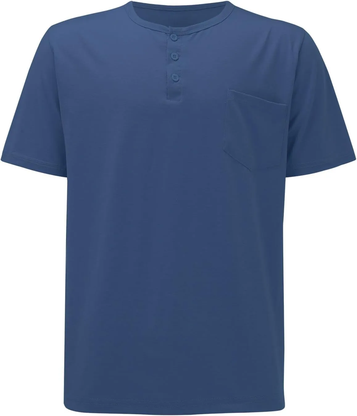 Henley Shirts for Men Casual Golf Polo Shirt with Pocket Fashion Short Sleeve 3 Buttons T-Shirt Classic Slim Fit Tops