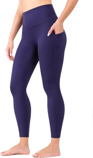 High Waist Yoga Pants Leggings with Pockets for Womens Tummy Control Fitness Running Leggings Soft Naked No Front Seam