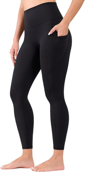 High Waist Yoga Pants Leggings with Pockets for Womens Tummy Control Fitness Running Leggings Soft Naked No Front Seam