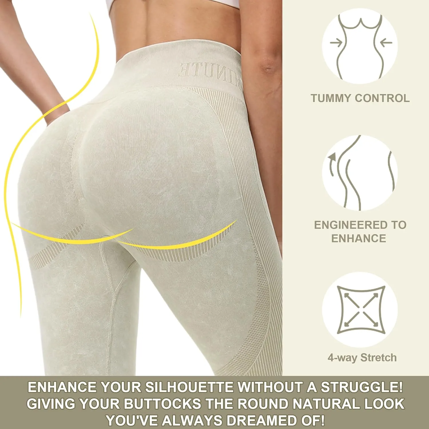 High Waisted Leggings for Women Tummy Control Soft Butt Lifting Yoga Pants Stretchy Workout Non See Through Leggings