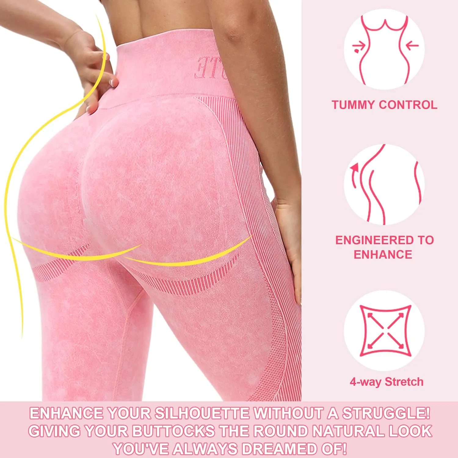 High Waisted Leggings for Women Tummy Control Soft Butt Lifting Yoga Pants Stretchy Workout Non See Through Leggings