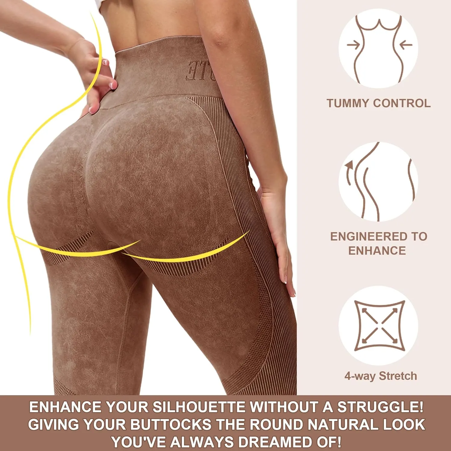 High Waisted Leggings for Women Tummy Control Soft Butt Lifting Yoga Pants Stretchy Workout Non See Through Leggings