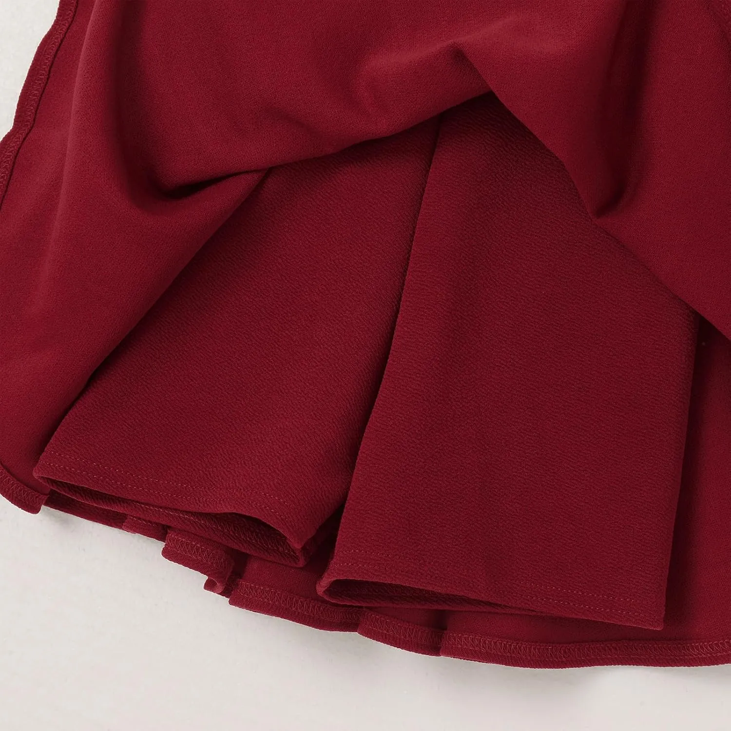 IDOPIP Women High Waist Pleated Skirt Built-in Shorts A Line Skater Mini Skirt Summer Tennis Skirt Elegant Basic Golf Skirts