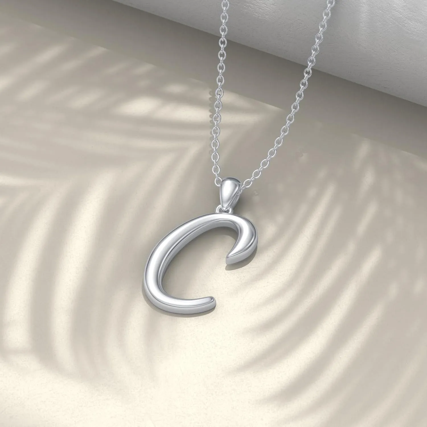 Initial Necklaces 26 Capital Letter Necklaces S925 Sterling Silver Letter Pendant Initial Necklace for Women