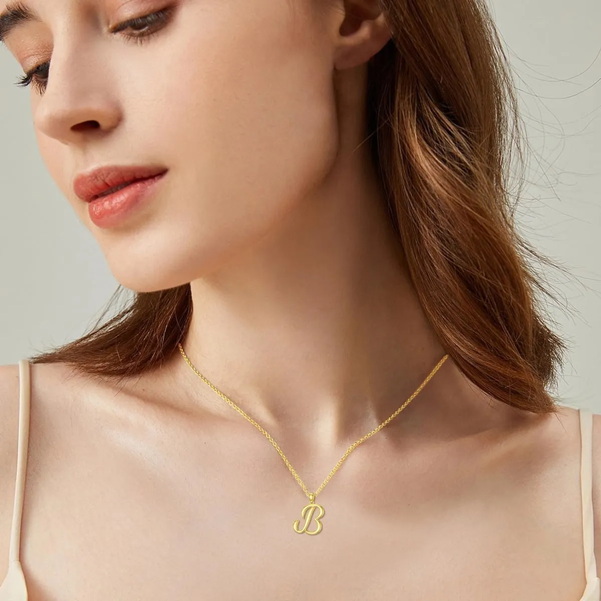 Initial Necklaces 26 Capital Letter Necklaces S925 Sterling Silver Letter Pendant Initial Necklace for Women