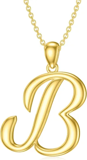 Initial Necklaces 26 Capital Letter Necklaces S925 Sterling Silver Letter Pendant Initial Necklace for Women