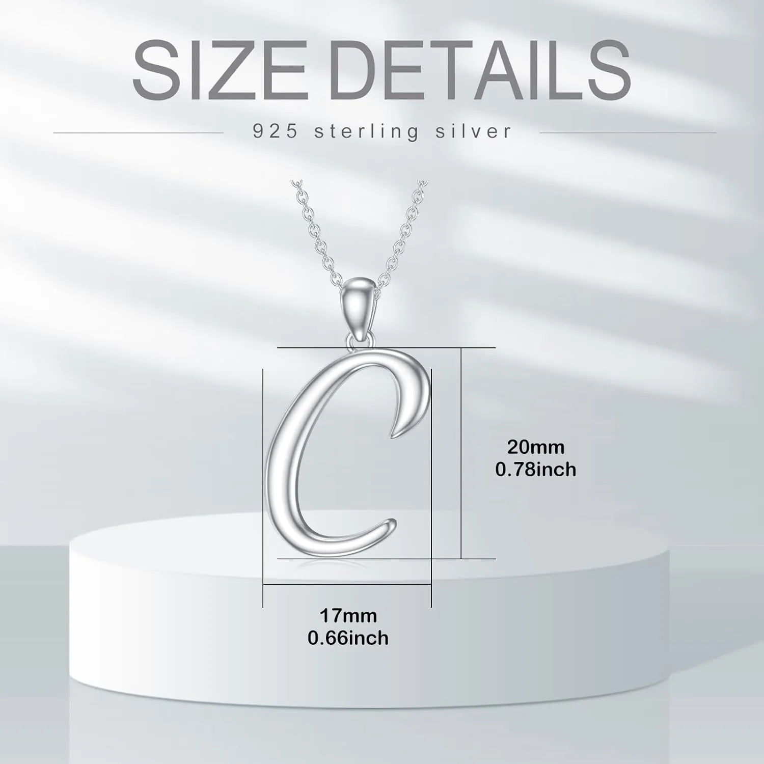 Initial Necklaces 26 Capital Letter Necklaces S925 Sterling Silver Letter Pendant Initial Necklace for Women