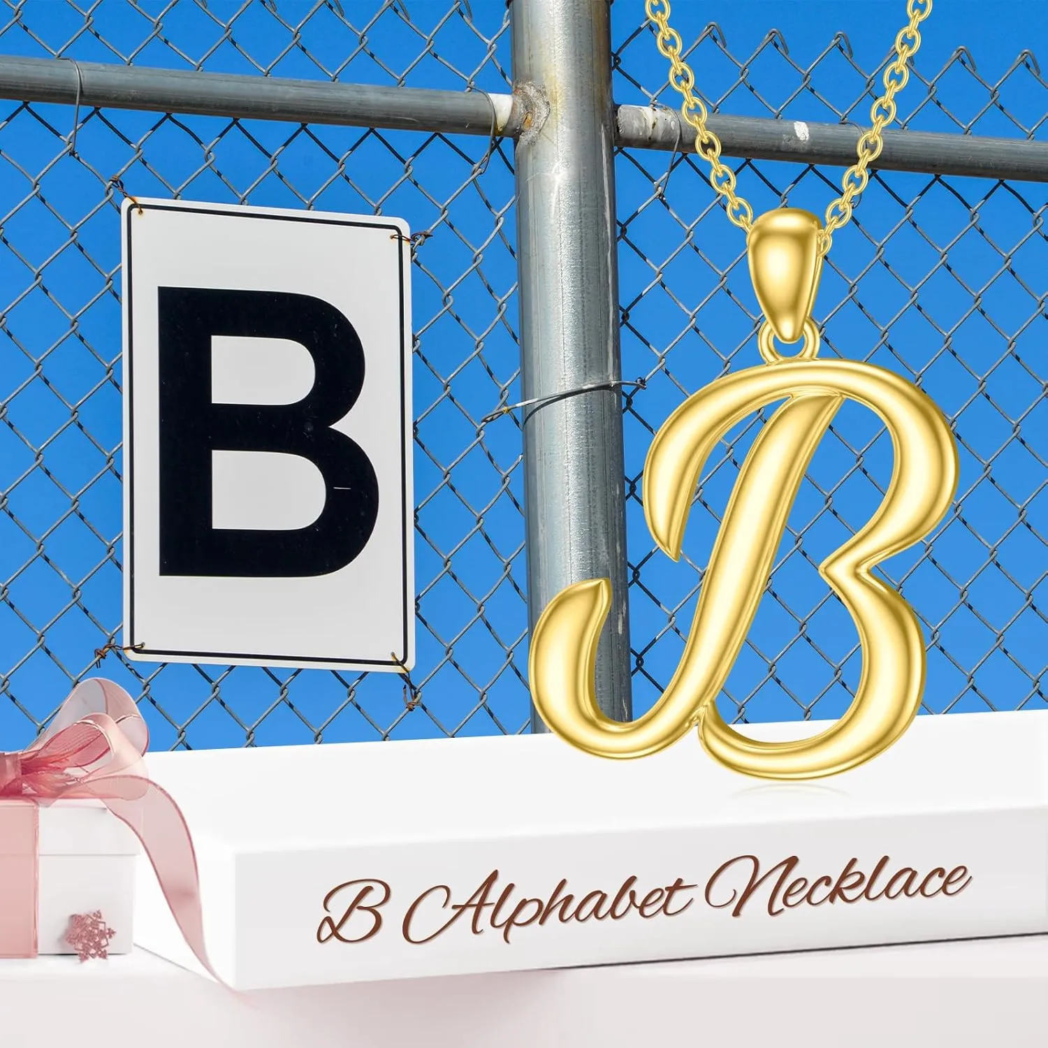 Initial Necklaces 26 Capital Letter Necklaces S925 Sterling Silver Letter Pendant Initial Necklace for Women