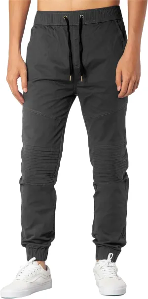 ITALYMORN Khaki Chino Joggers for Men Cotton Twill Casual Pants with Pockets