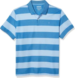 IZOD Big and Tall Advantage Feeder Stripe Short-Sleeve Polo