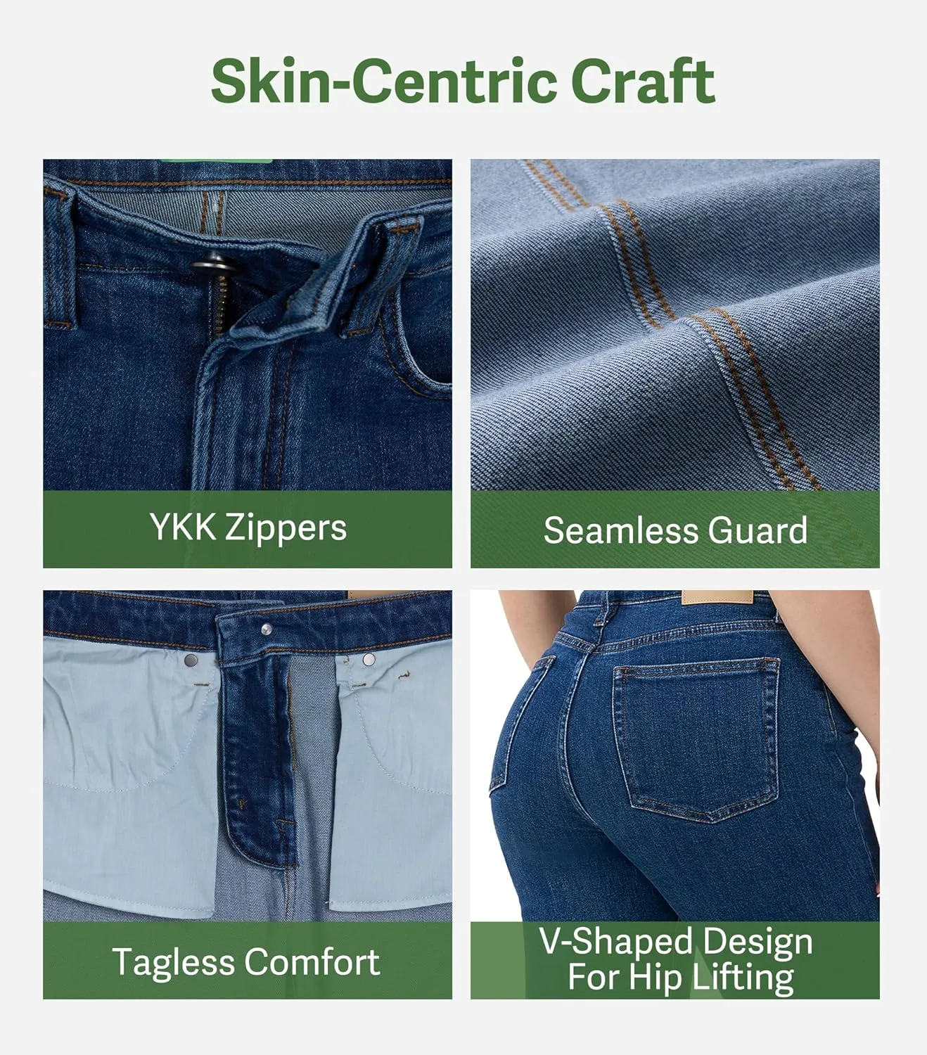 Jeans for Women Regular Tapered Medium-Stretch Jeans Denim Stretchy Trendy Pants Trouser
