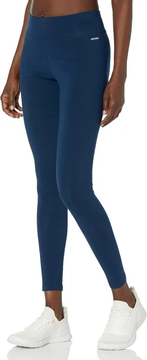 Jockey Women's Active Cotton Stretch Wide Waistband Ankle Leggings