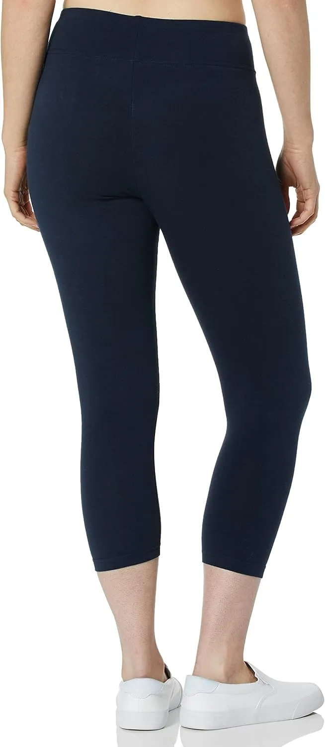 Jockey Women's Active Cotton Stretch Wide Waistband Capri Leggings