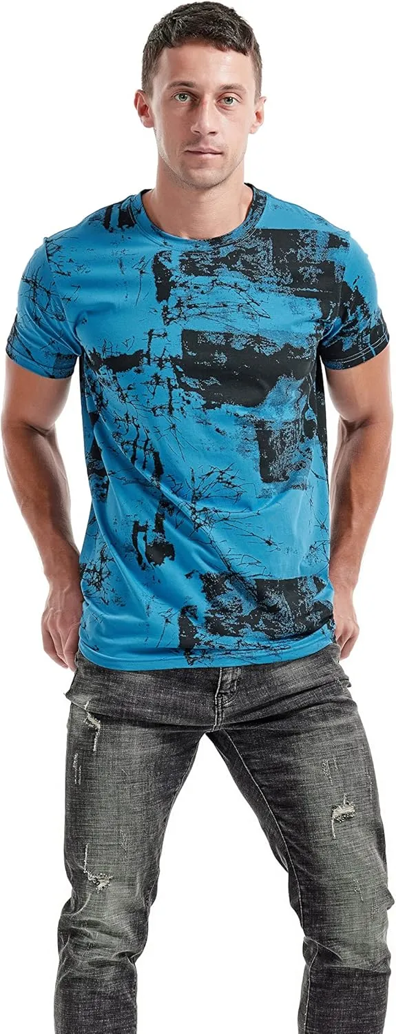 KLIEGOU Mens Hipster Hiphop Tees - Fashion Print T-Shirts