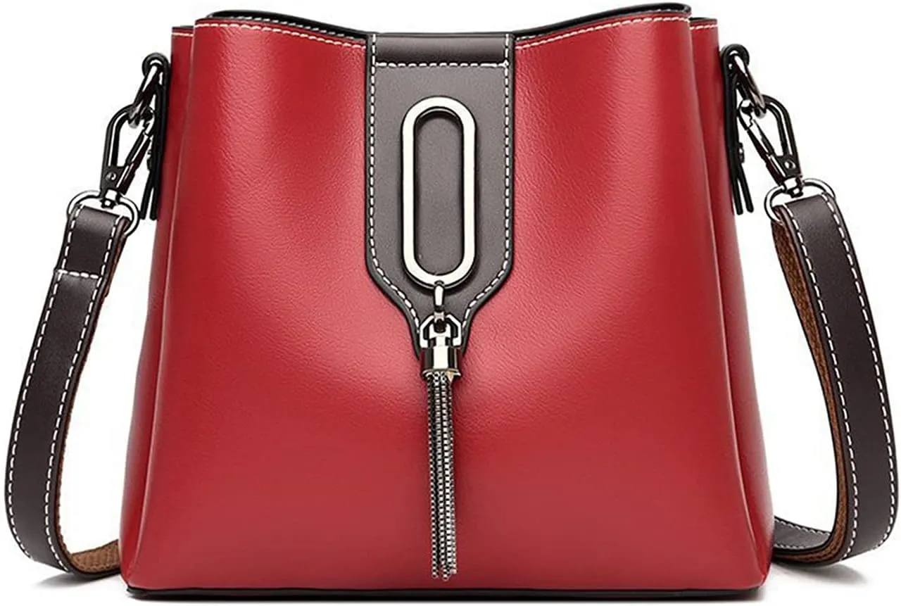 Large Women Handbag Fashion Bucket Ladies Crossbody Bag Satchel Tote Top Handle Bags PU Leather Waterproof Shoulder Bag