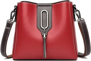 Large Women Handbag Fashion Bucket Ladies Crossbody Bag Satchel Tote Top Handle Bags PU Leather Waterproof Shoulder Bag