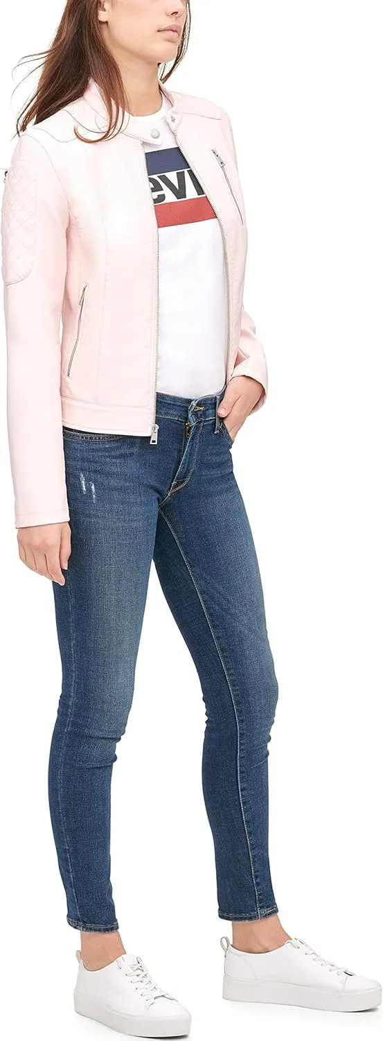 Levi's Women's Faux Leather Motocross Racer Jacket (Standard and Plus)