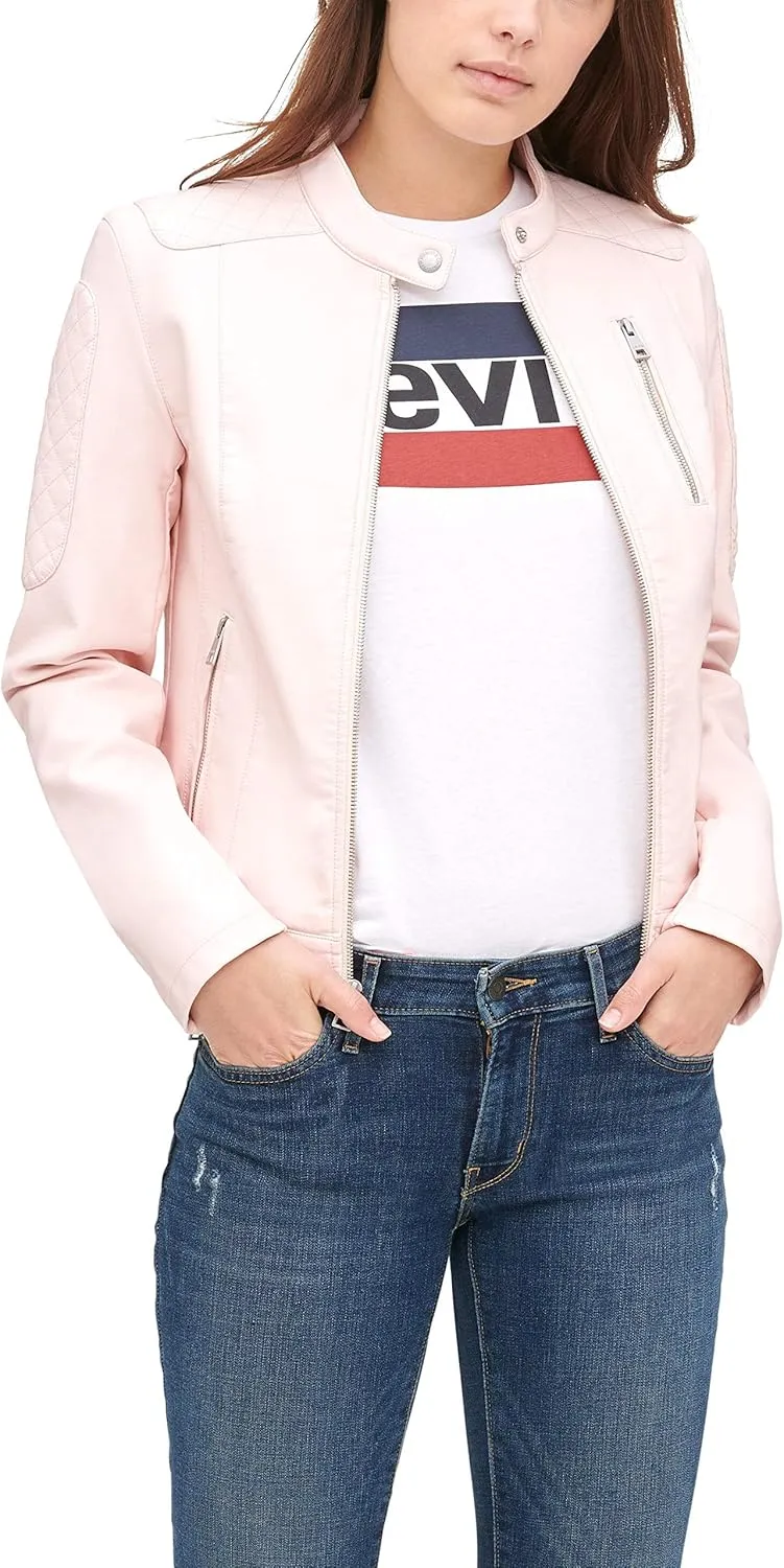 Levi's Women's Faux Leather Motocross Racer Jacket (Standard and Plus)
