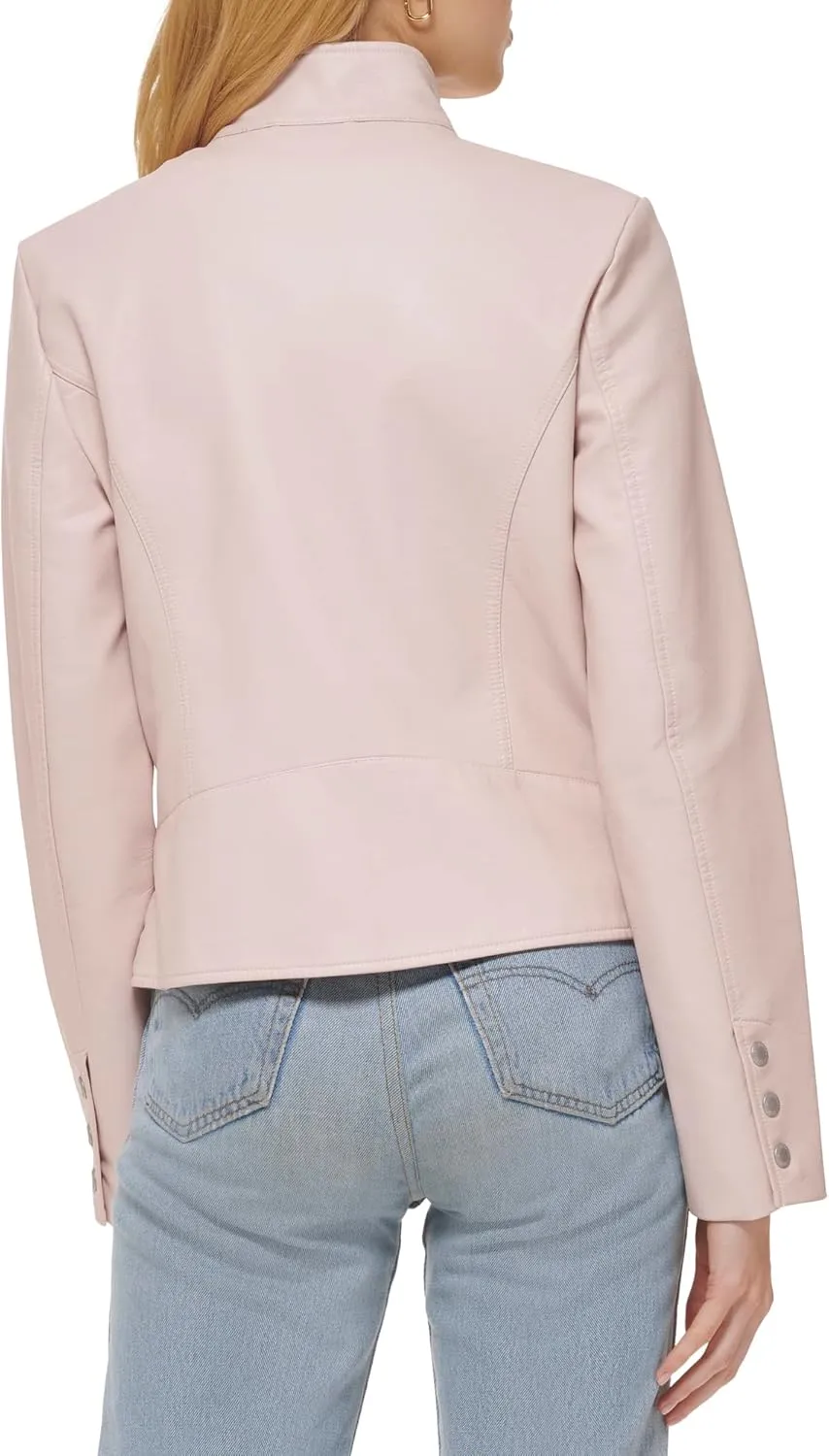 Levi's womens Faux Leather Motocross Racer Jacket (Standard and Plus)