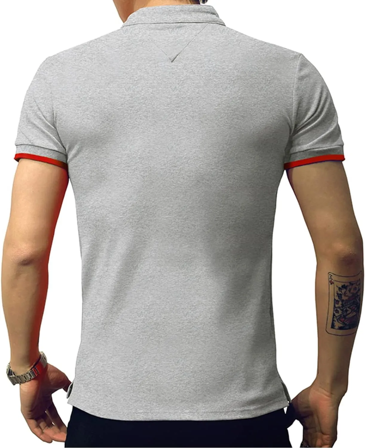 LOGEEYAR Mens Fashion Polo Henley Shirts Short/Long Sleeve Casual T-Shirts Slim Fit Cotton Polo Shirts for Men
