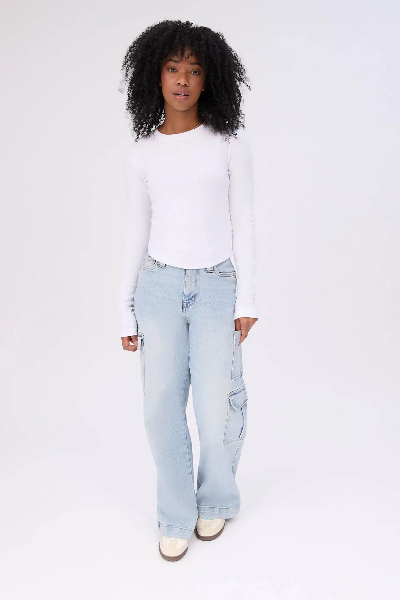 Long Sleeve Crew Neck Baby Tee
