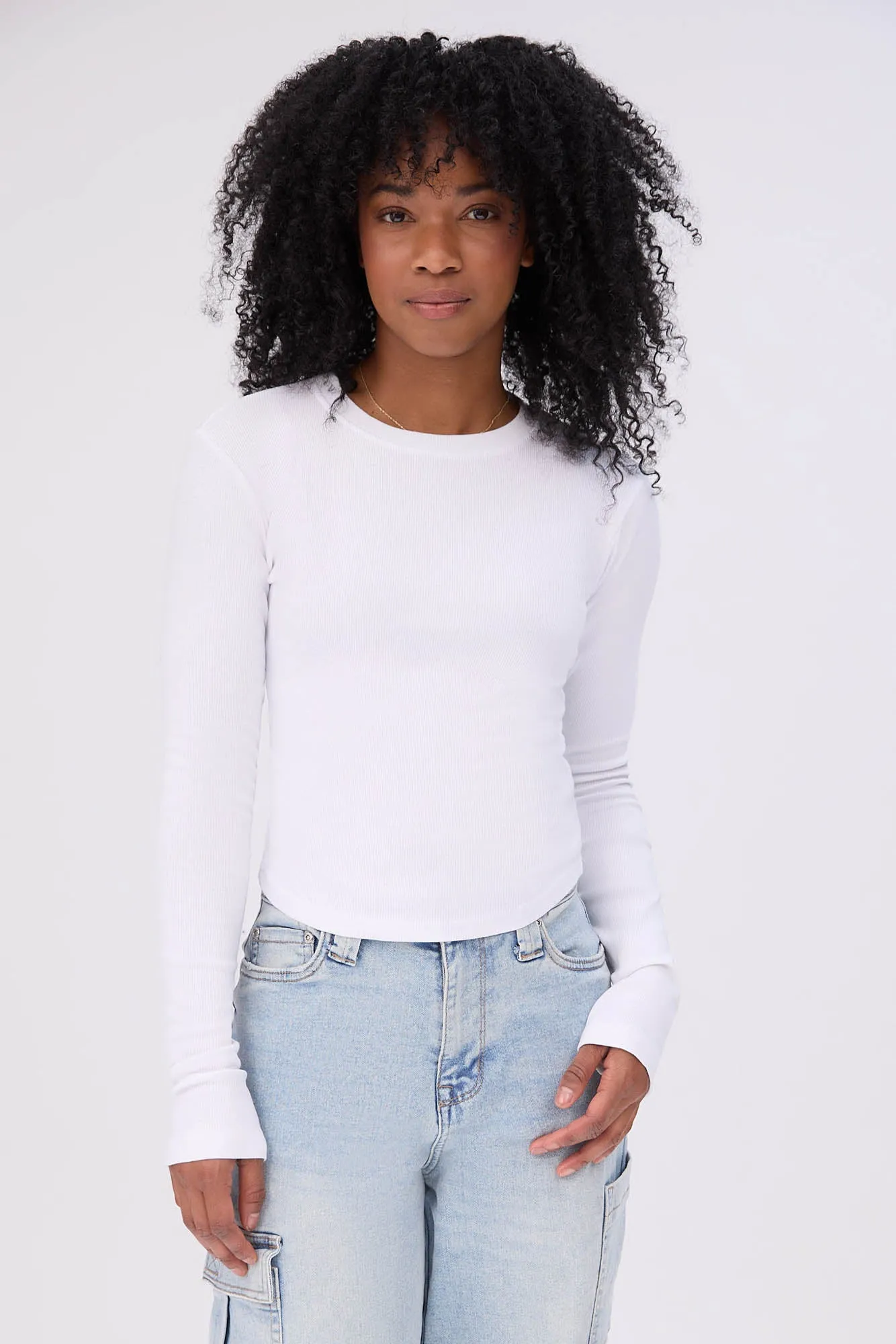 Long Sleeve Crew Neck Baby Tee