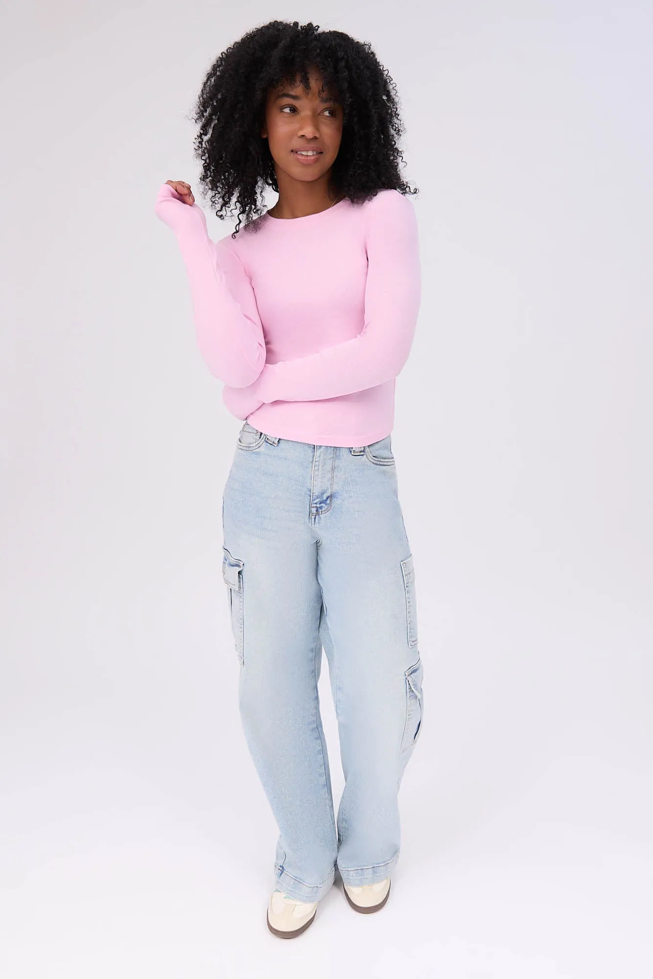 Long Sleeve Crew Neck Baby Tee