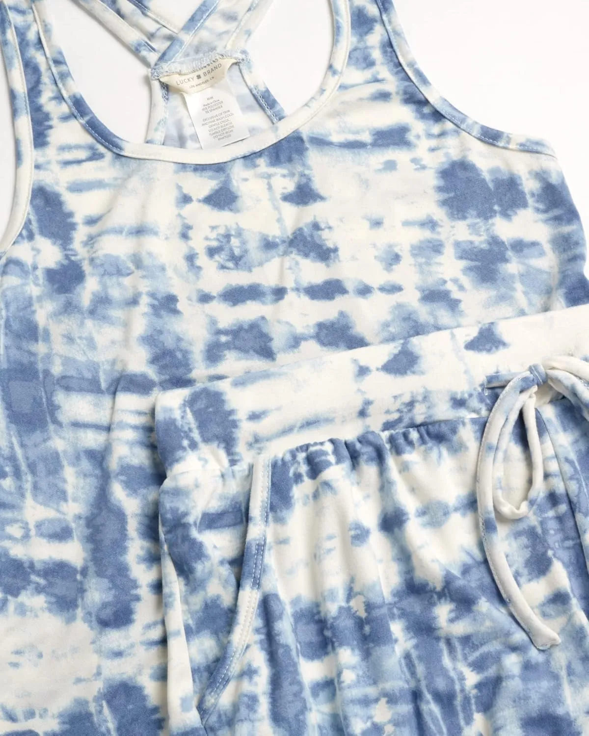 Lucky Brand Womens 2-Piece Pajama Set  Soft Sleepwear with Cross Back Tank Top and Sleep Shorts