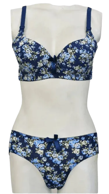 Luxury bra and panty sets price in Pakistan Spring Flowers Padded bra panty sets