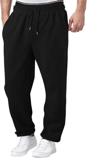 Men Combat Cargo Pants Casual Cotton Stretchy Linen Pant Cuffed Hem Sweatpants Joggers Loose Fit Yoga Sweat