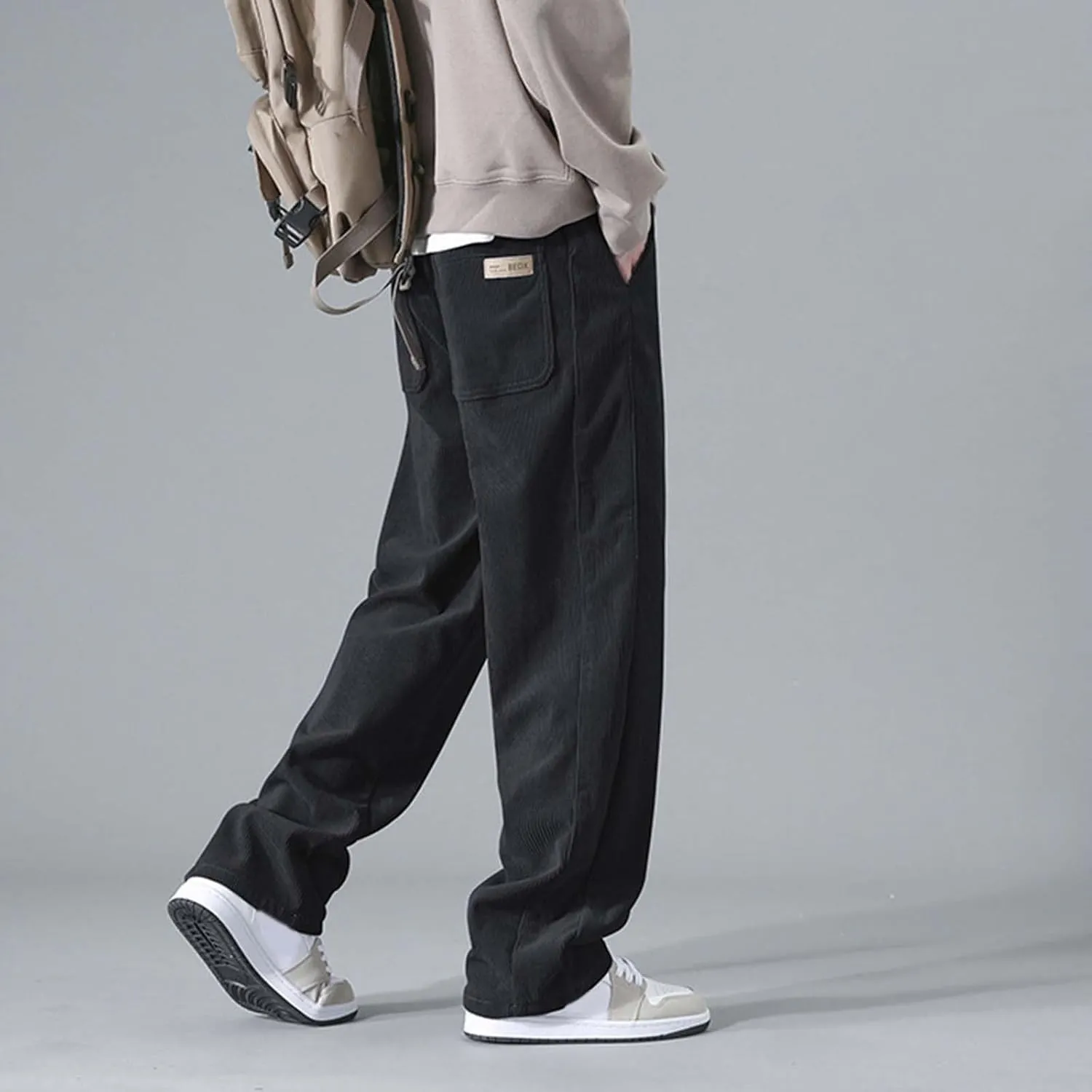 Mens Cargo Combat Work Pant Running Workout Jogger Fashion Lightweight Sweat Pants Loose Straight Leg Pants