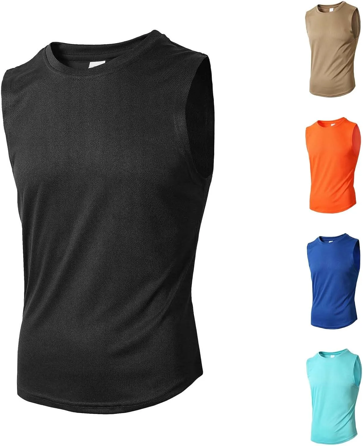 Mens Classic Sports Tank Tops Lightweight Breathable Quick Drying Workout Fitness Vest 2024 Basic Gym Versatile Casual Tops