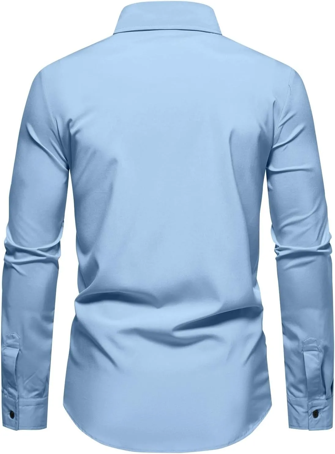 Mens Dress Shirts Casual Stretch Dress Shirt Fall Big and Tall Shirt