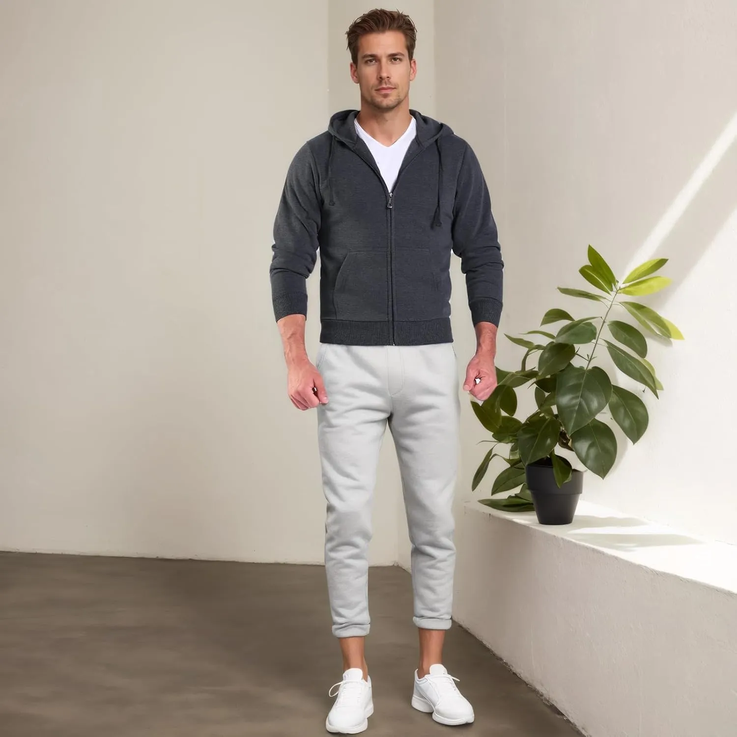 Men's Fashion Hoodies & Sweatshirts Sleeve Fleece Pullover Hooded Hoodies Vintage Sweatshirt Hoodies For Men Zip Up