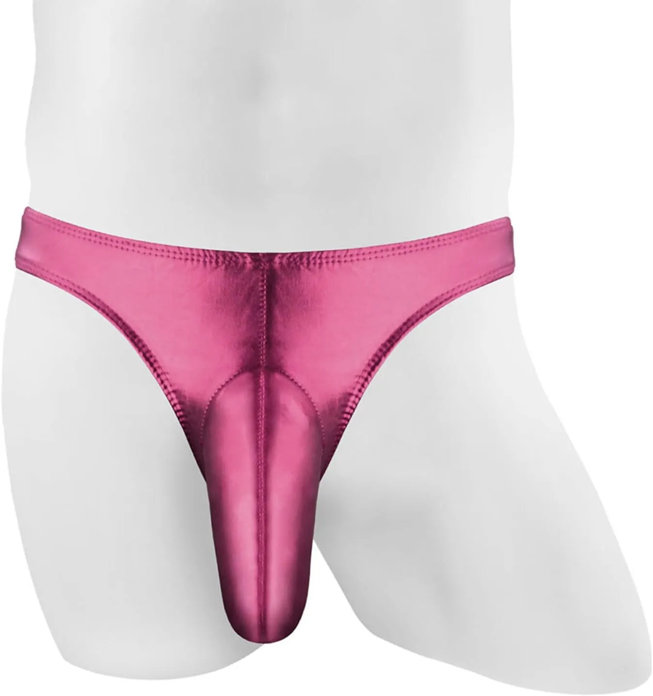 Men's Fashion Sretch G-string PU Lether T Back Micro Thong Sexy Elephant Trunk Buttock Lift Underwear Erotic Briefs