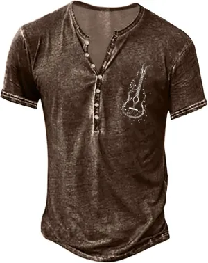 Mens Golf Shirts Short Sleeve Loose Fit Graphic Printed Breathable Lightweight Vintage Tropical Beach Tops
