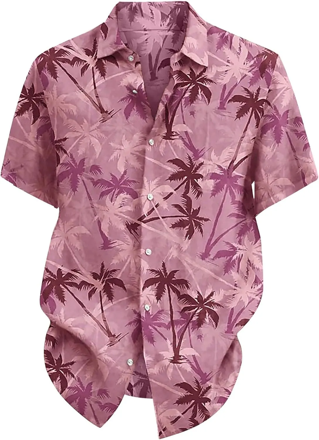 Mens Hawaiian Shirt Beach Button Down Short Sleeve Casual Stylish Big and Tall Floral Summer Tropical Vacation Tops