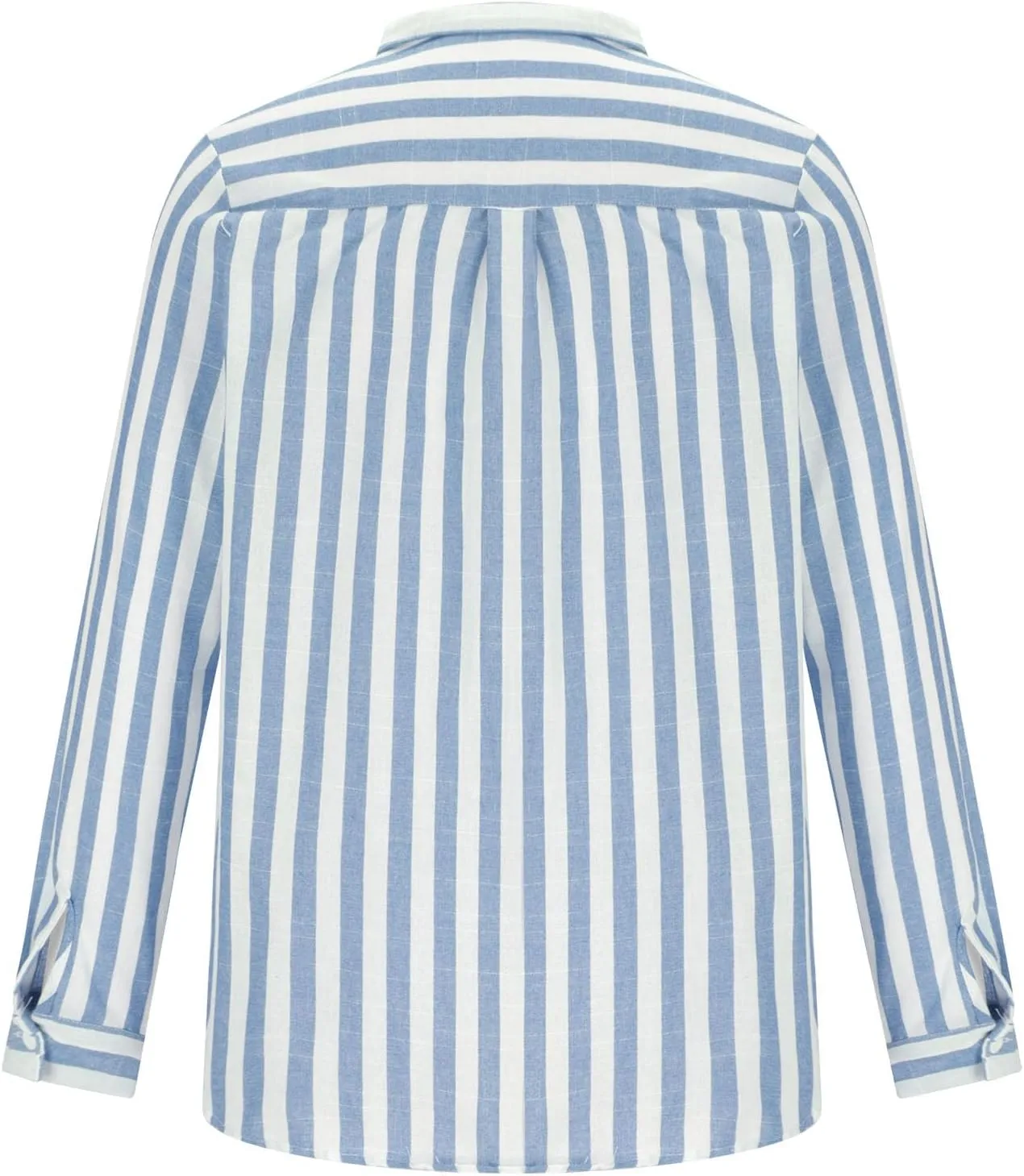 Men's Long Sleeve Button Down Shirts Casual Striped Collared Fall Tshirt Fashion 2024 Cotton Work Office Clothes